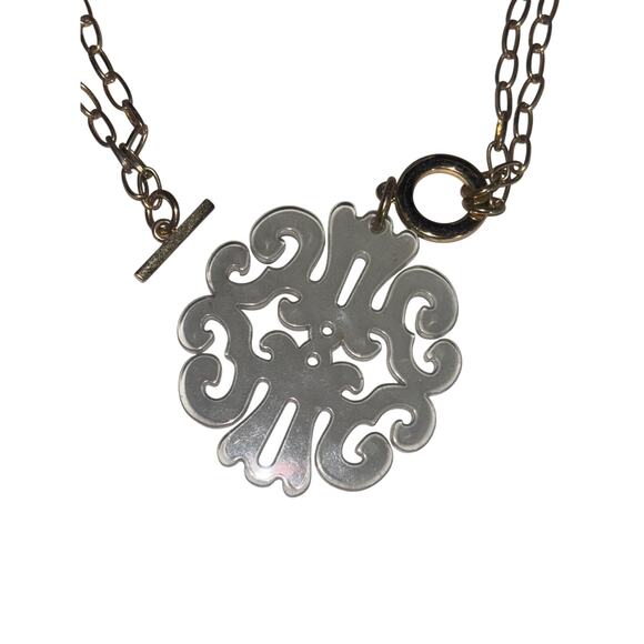 Zenzii Pendant Necklace Can be 12” or 21” Gold Tone Chain Clear Pendant - Picture 3 of 5